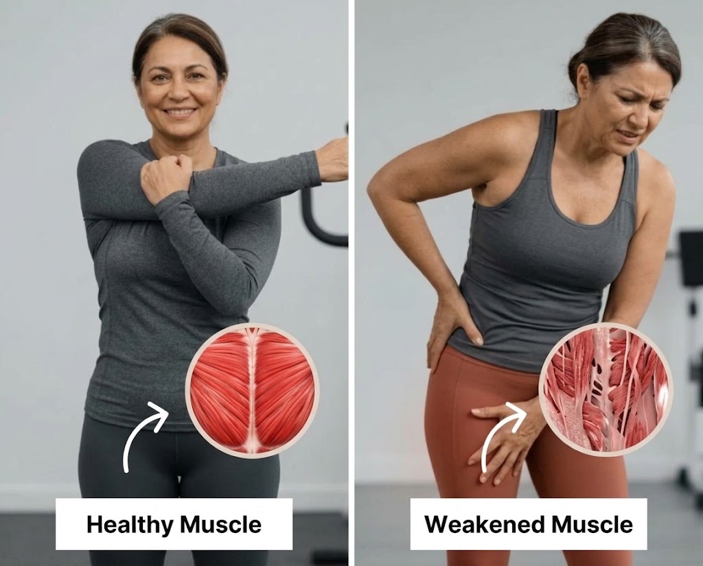How switched-off muscles starve the hip