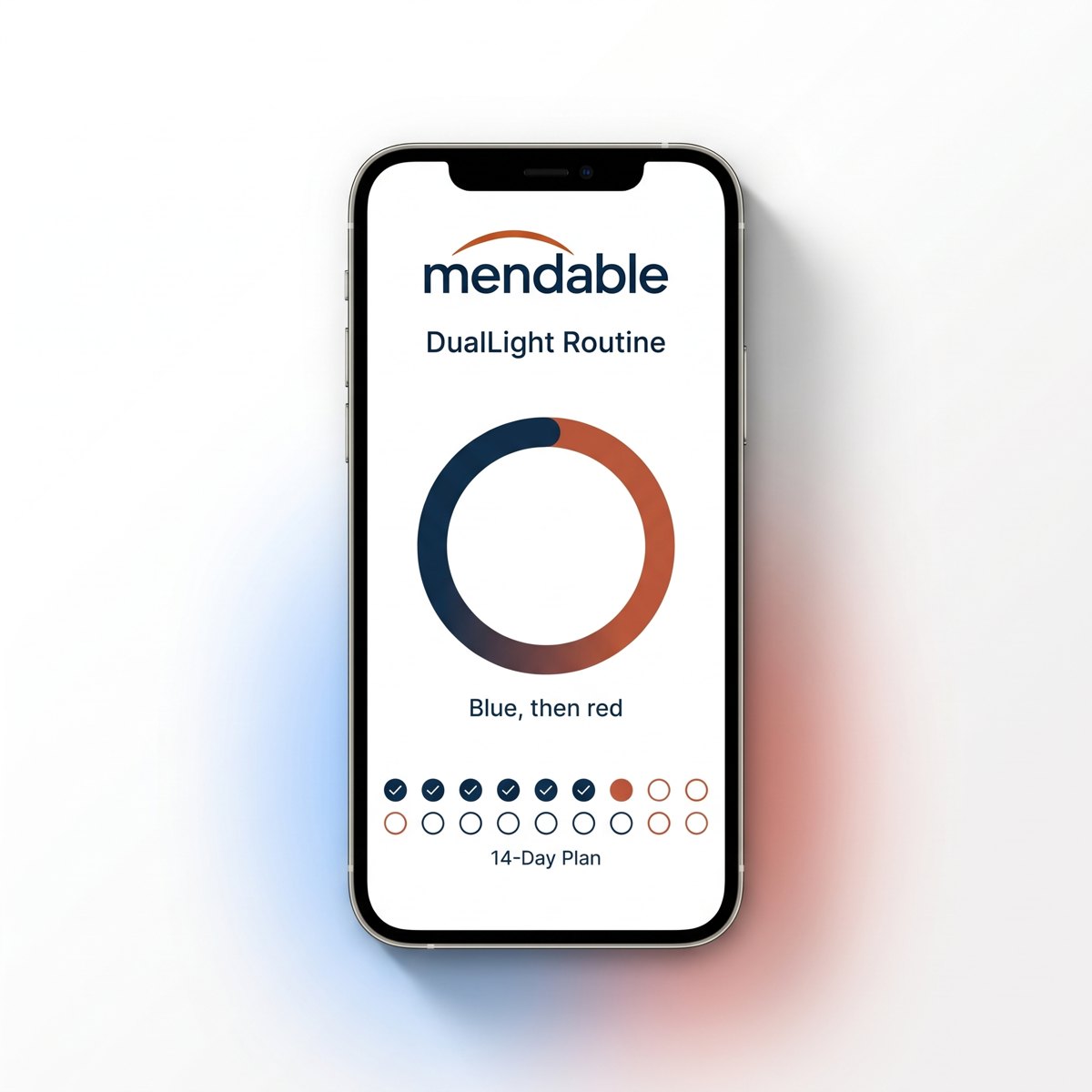 Mendable DualLight Routine on a phone
