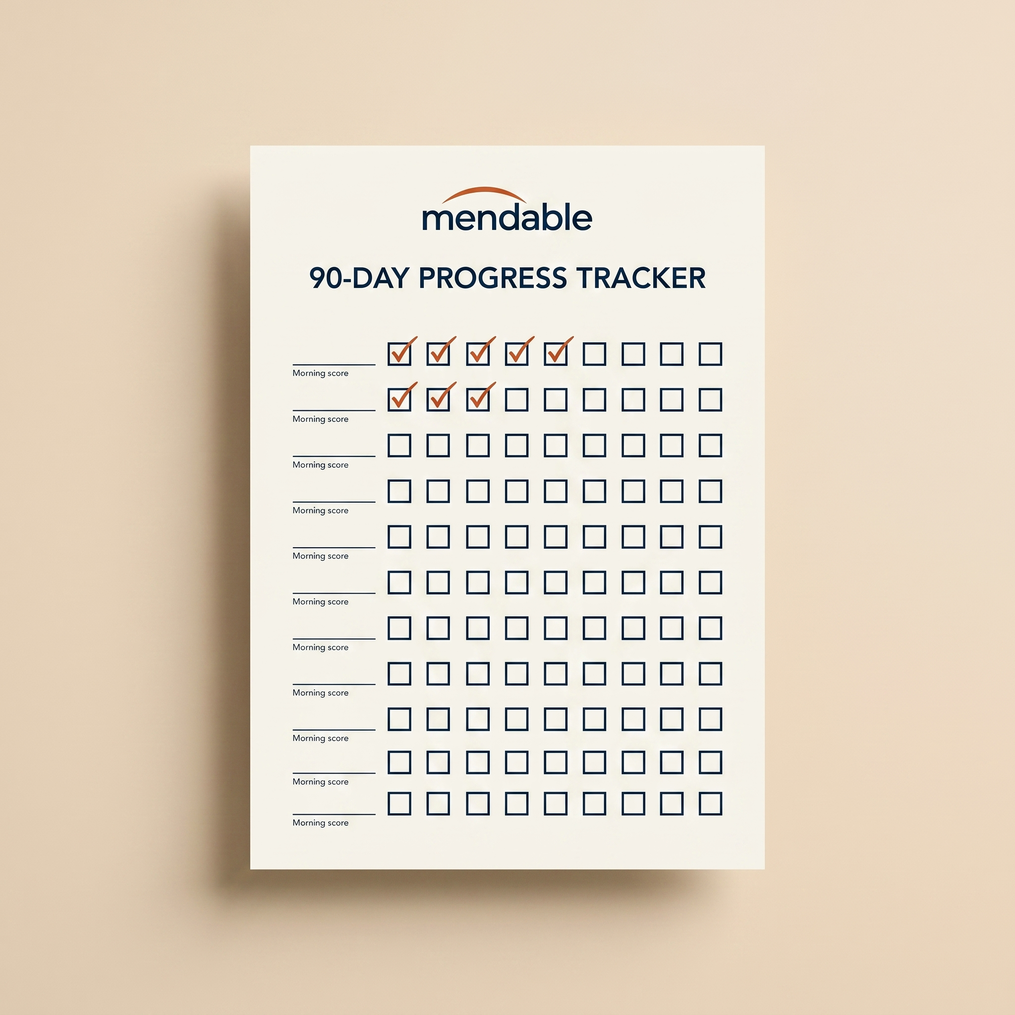 90-Day Progress Tracker — A$19 VALUE