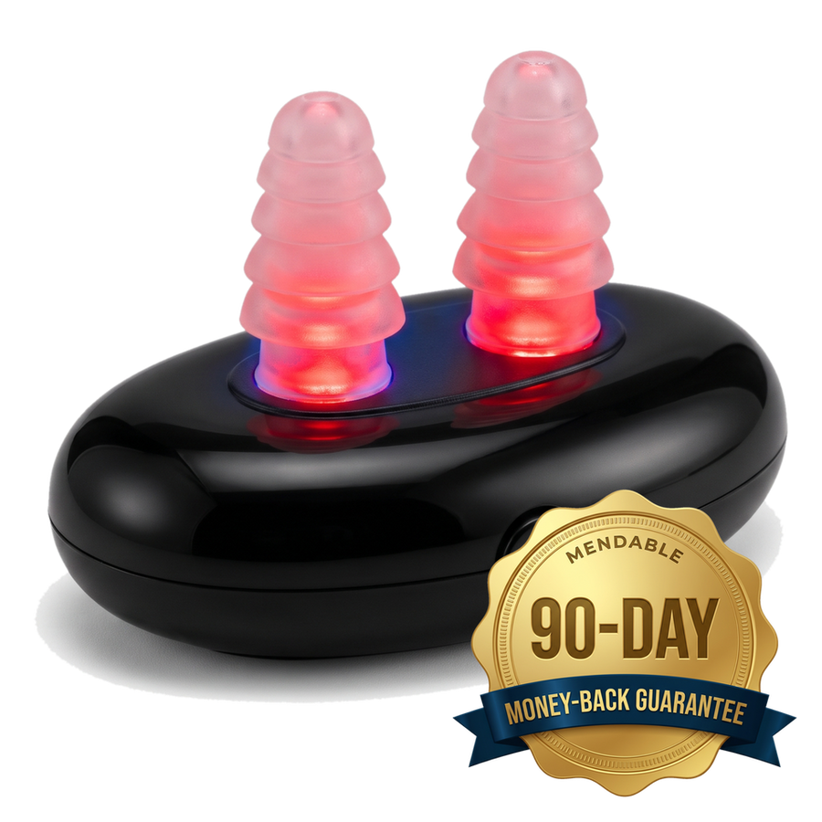 Two Mendable DualLight Pro devices, one each side of the bed
